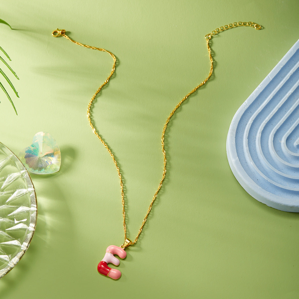 Letter Fashionable Dopamine Color Bubble Clavicle Necklaces