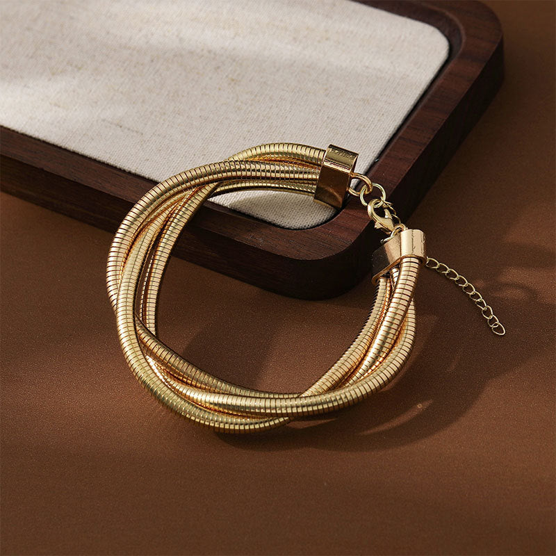 Winding Spring Light Luxury High-grade Metal Necklaces