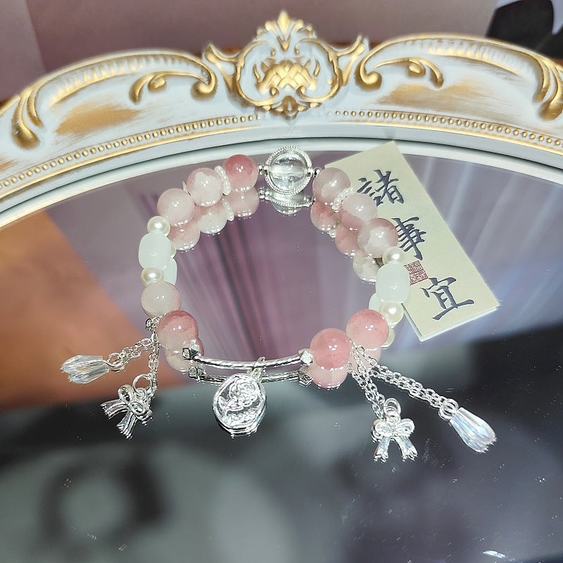 Tulip Glazed Flower Chinese Style Design Bracelets