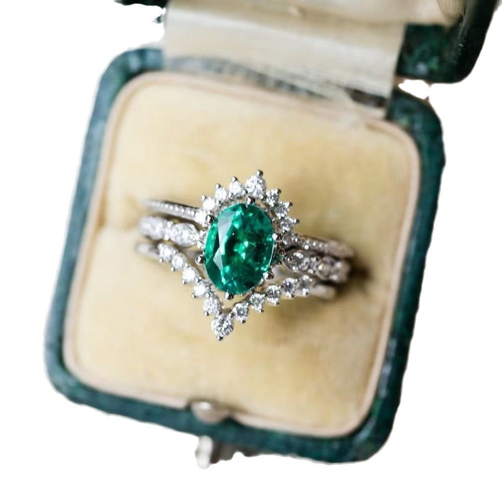 Luxury Set Versatile Exquisite Three-piece Ornament Marriage Rings