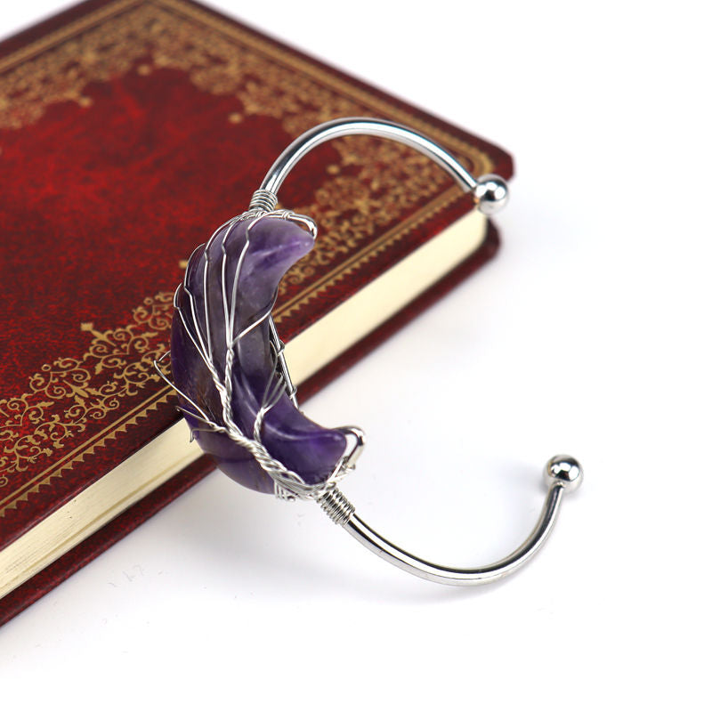 Handmade Sier Winding Lucky Tree Natural Bracelets