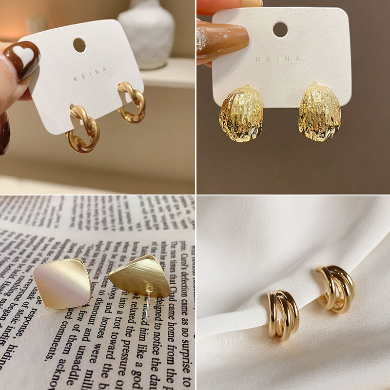 Women's Luxury High-grade Sier Needle Simple Elegance Earrings