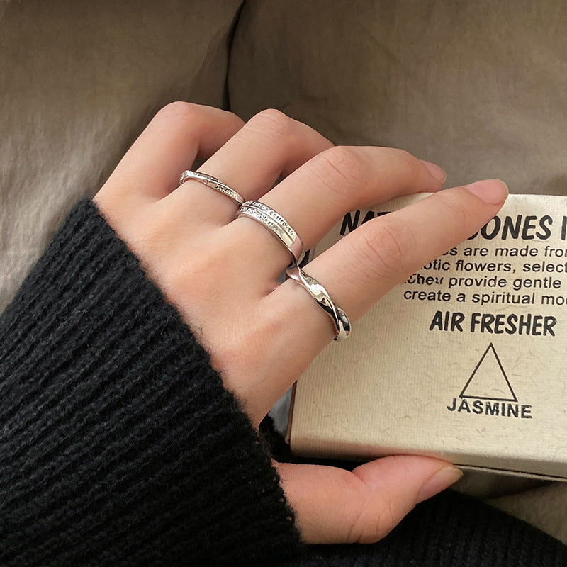 Women's Pigment Open-end Zircon Suit Cool Temperament Fashion Rings