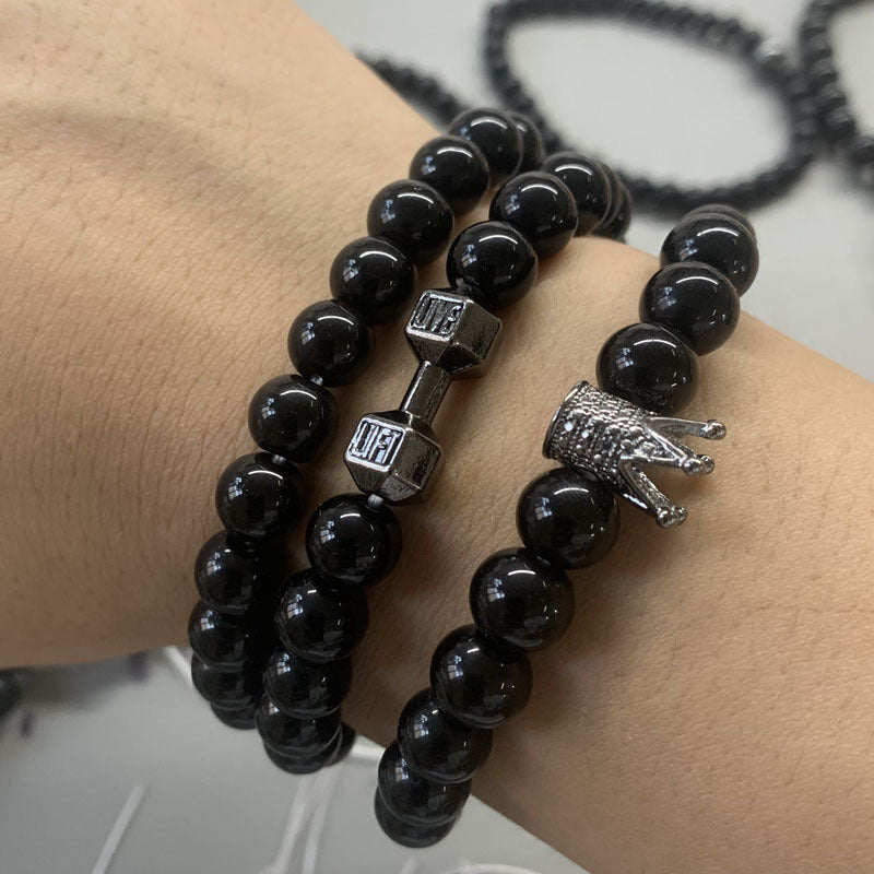 Men's Fashion Luxury Charm Hand Zircon Head Bracelets