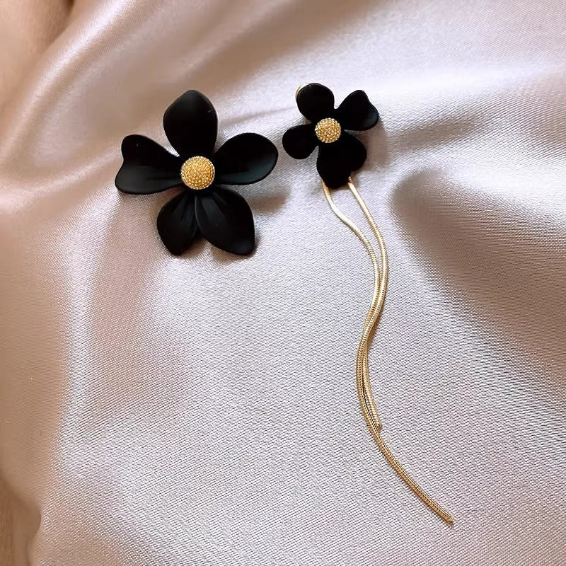 Tassel High-grade Sier Needle Metal Light Luxury Pearl Earrings