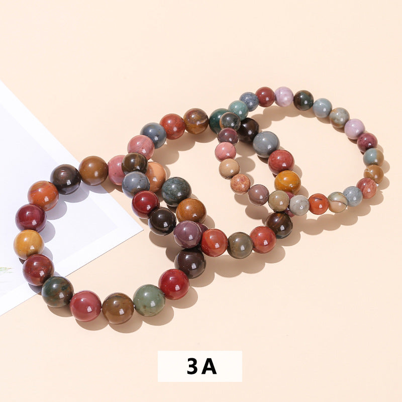 Natural Milkshake Female Fashion Colorful Agate Bracelets