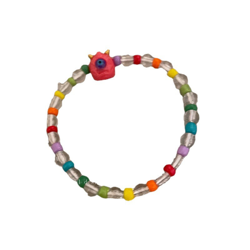 Korean Personalized Minority Design Color Crystal String Bracelets