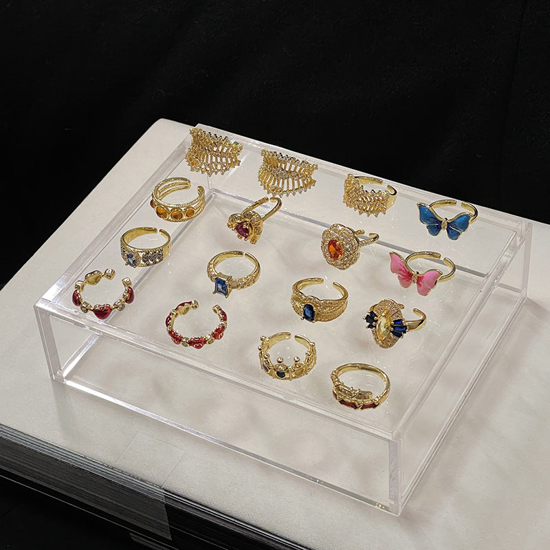 Women's Light Luxury High-grade Open Antique Retro Rings