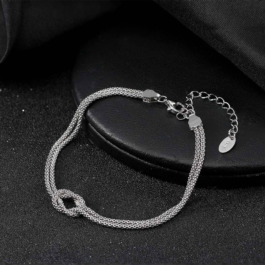 Jewelry Sterling Sier Beads Heart-shaped Platinum Bracelets