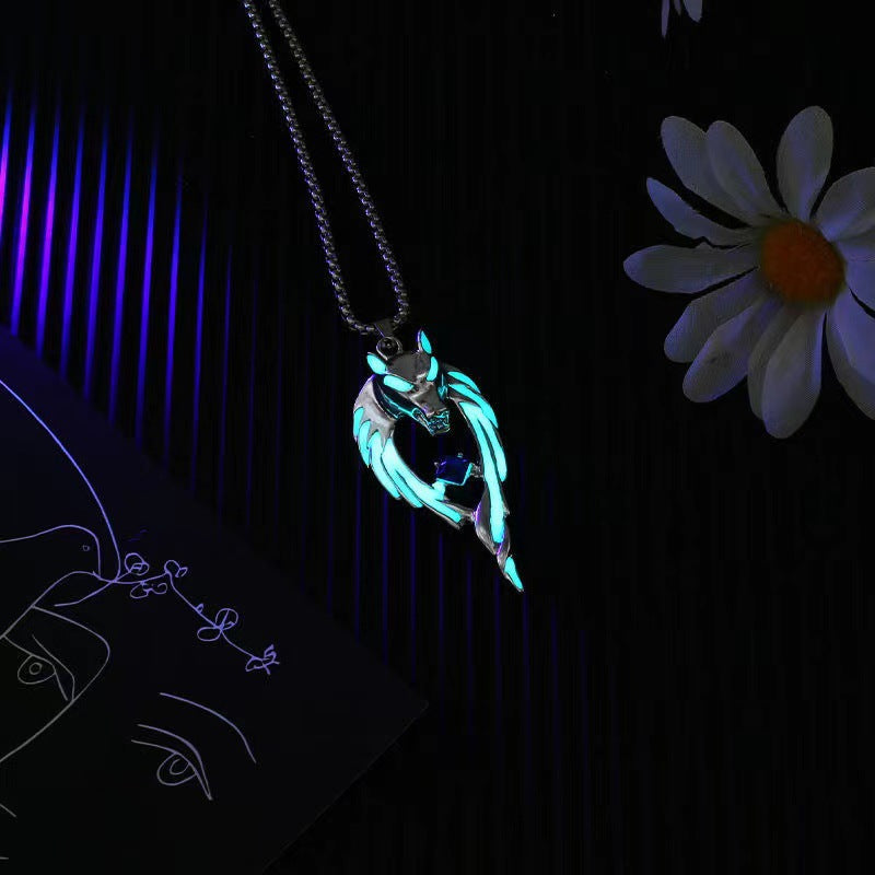 Hop Street Hipster Noctilucent Wolf Totem Necklaces