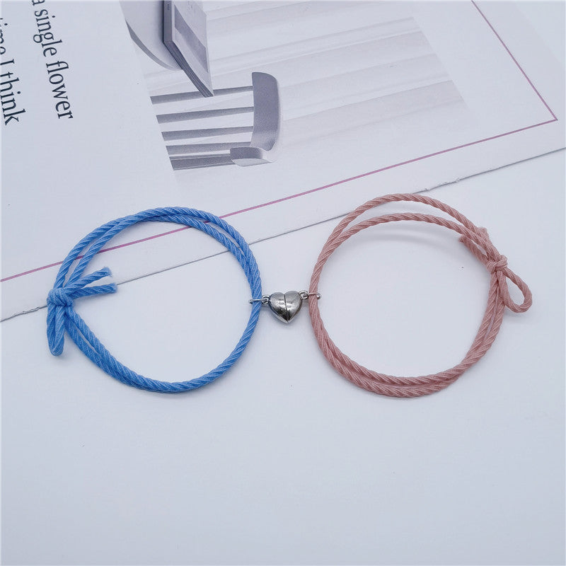 Magnet Rubber Band Girlfriends Friendship Couple Bracelet