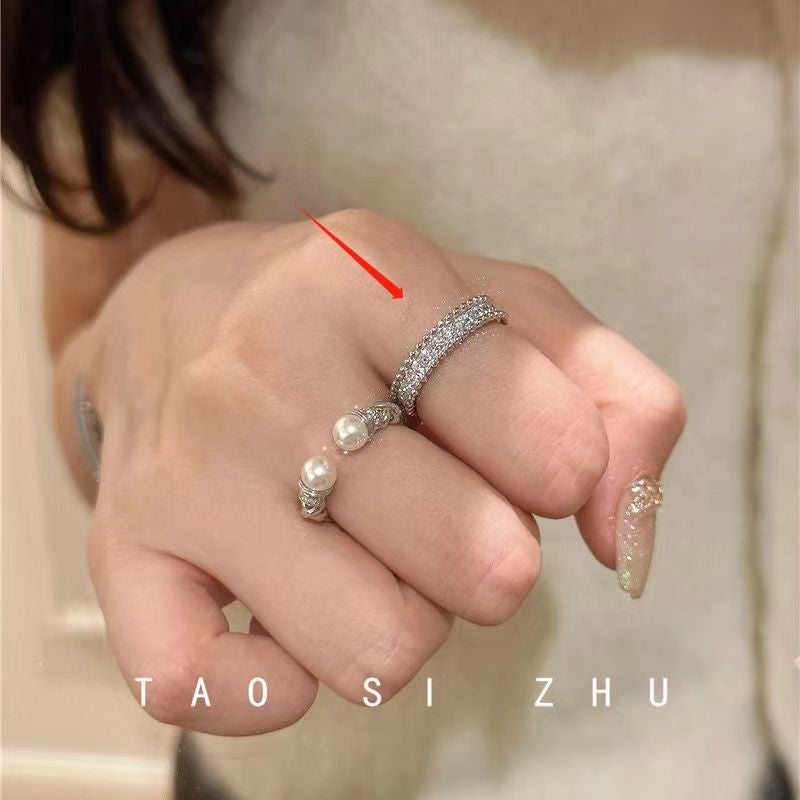 Elegant Twist Open-end Pearl Affordable Luxury Fashion Rings