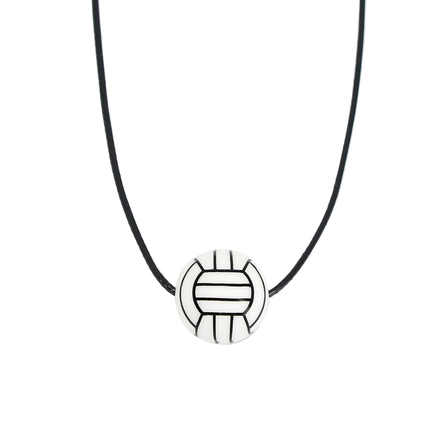 Women's & Men's Sports Elastic Silicone Basketball Stainless Steel Necklaces