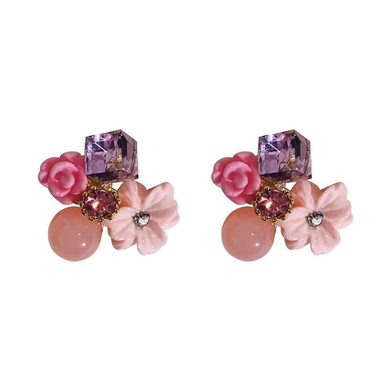 Women's Flower Bloom Unique Pink High-grade Vacation Earrings