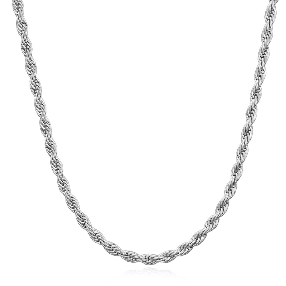 Innovative Simple Stainless Steel Twist Fashion Necklaces