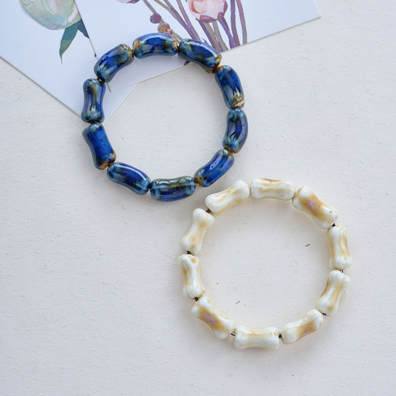 Men's Bone Ceramic Female Beaded Chinese Couple Mori Bracelets