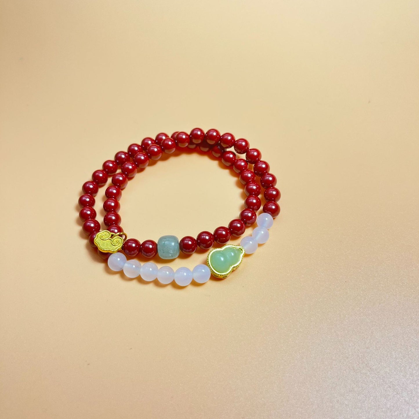 Chinese Style White Agate High Content Purple Bracelets