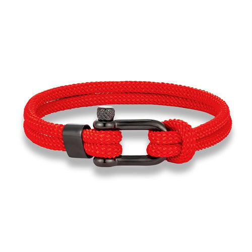 Men's Stainless Steel Vachette Clasp Milan Rope Bracelets