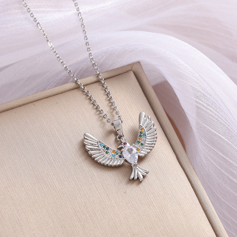 Titanium Steel Diamond Four-leaf Flower Female Necklaces