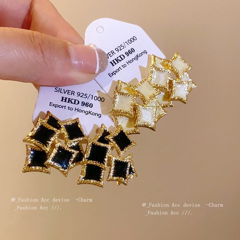 Women's Oil Square Simple High-grade Geometric Affordable Luxury Earrings