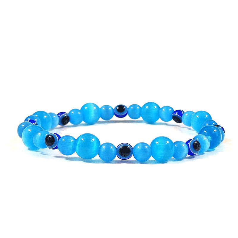 Opal Devil's Eye Spacer Beads Fashion Single Bracelet