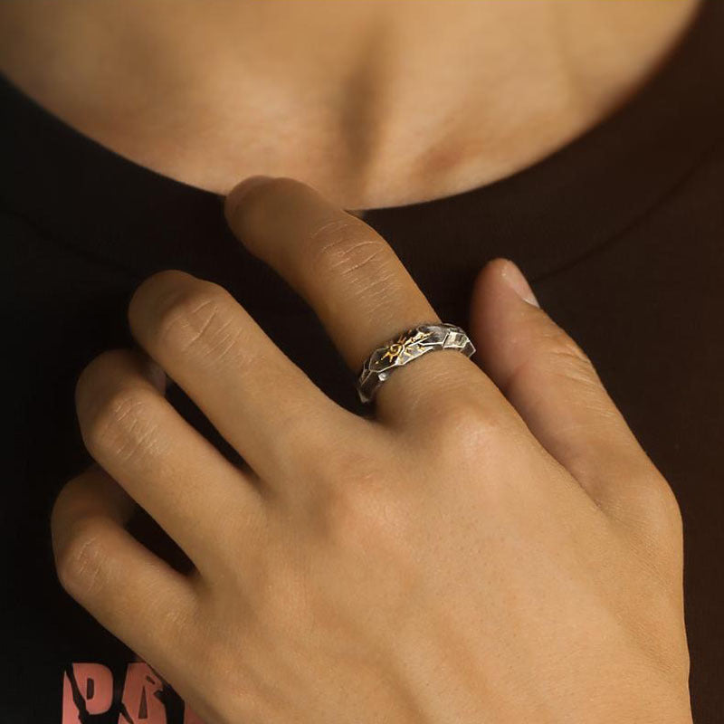 Men's Stone Self-discipline Fashion Imitation Sier Boys High Rings