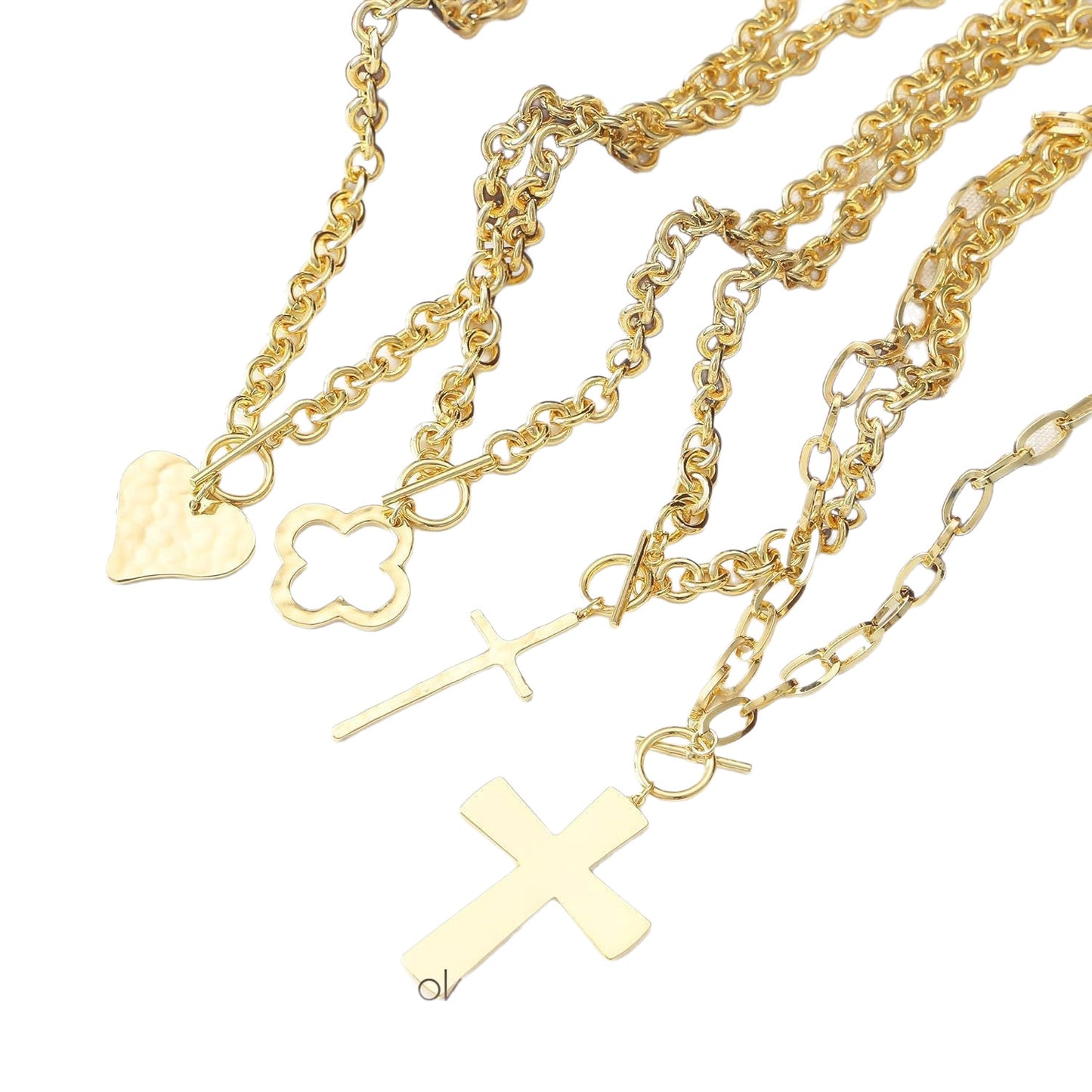 Women's Love Star Exaggerated Metal Hollow Street Necklace