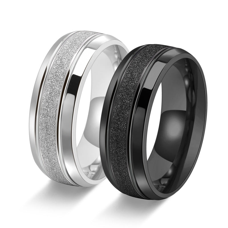 Women's & Men's Titanium Steel Roller Silicon Carbide High-grade Inner Arc Rings