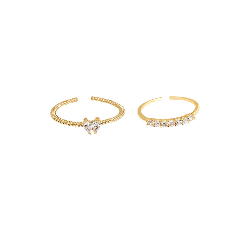 Love Heart-shaped Niche Index Finger High-grade Rings