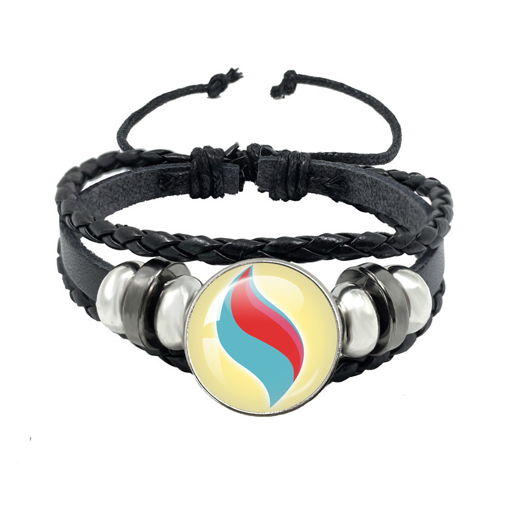 Women's & Men's Leather Time Stone Woven Hand Jewelry Bracelets