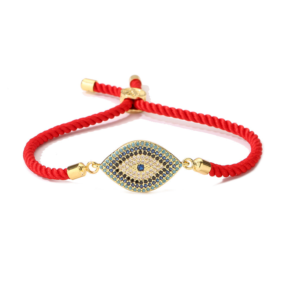 Australian Bronze Gold Plated Zircon Devil's Eye Female Bracelets