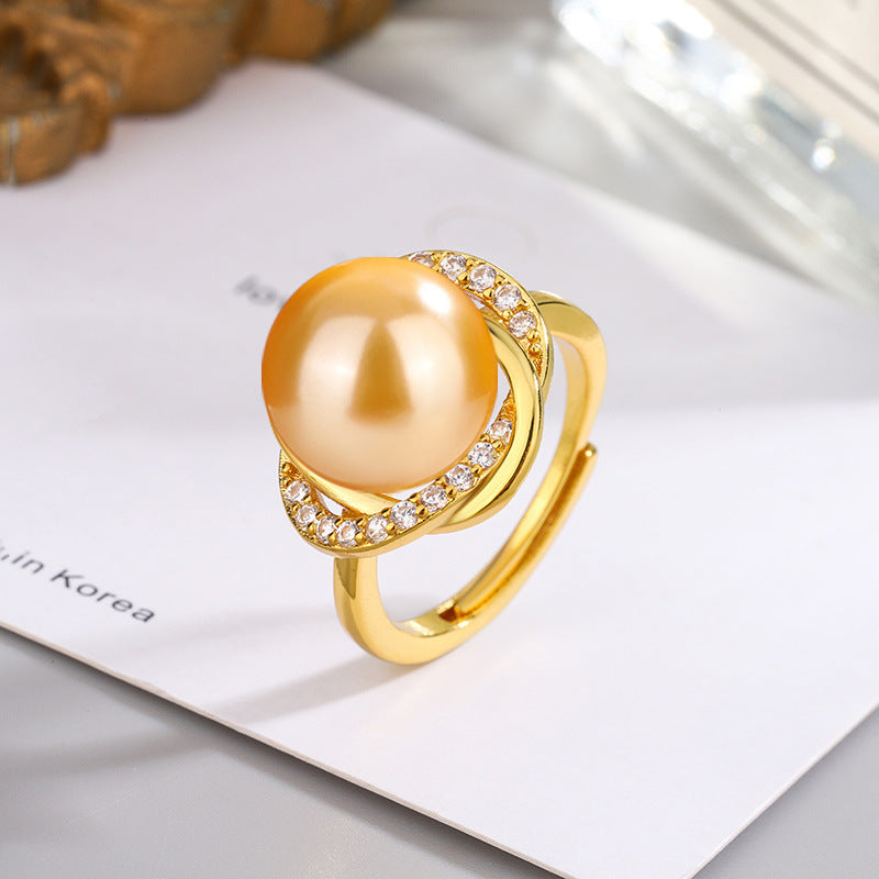 Women's Trendy Luxury Gold White Champagne Demon Purple Rings