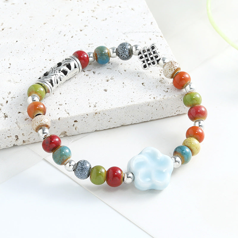 Chinese Fashion Female Beaded Niche Ceramic Bracelets