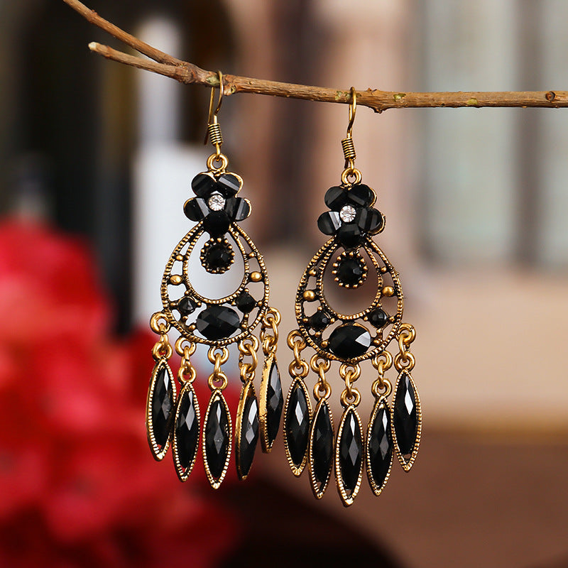 Ethnic Style Your Colorful Vintage Flower Earrings
