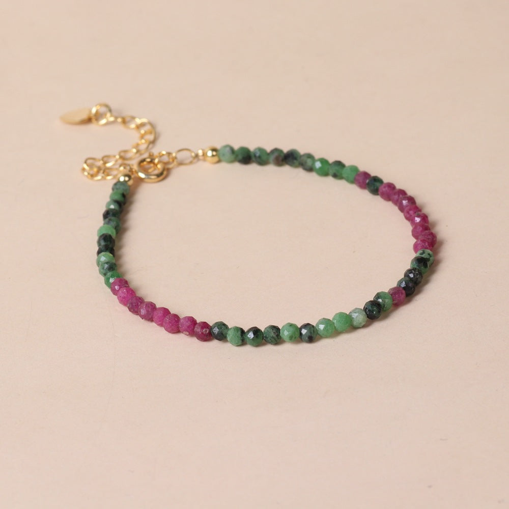 Fine Natural Stone Surface Cutting Beads Bracelets