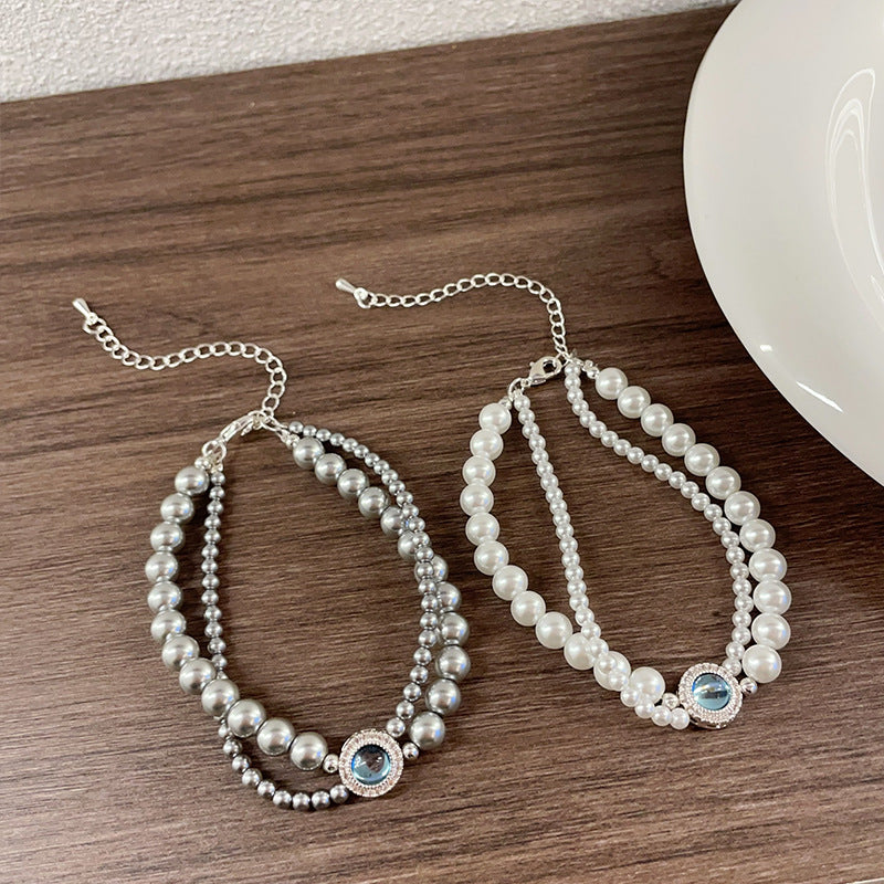 Women's French Retro Pearl Design Light Luxury High-grade Simple Bracelets