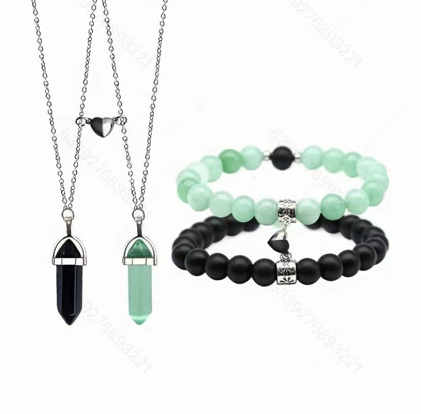 Variety Of Pink Jade White Turquoise Bracelets