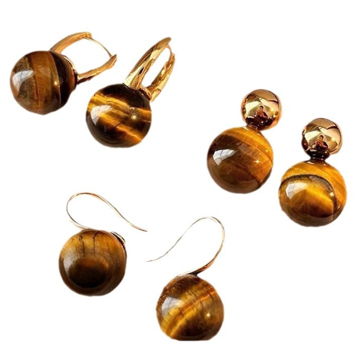 Women's Style Blooming Tigereye Elegant High-grade Light Earrings