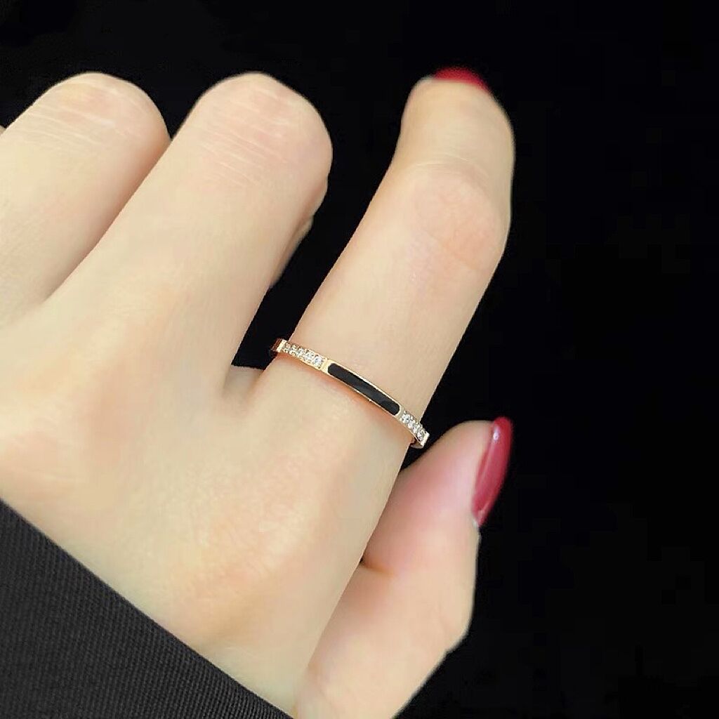 Hipster Light Luxury Design Lifetime Diamond Index Rings