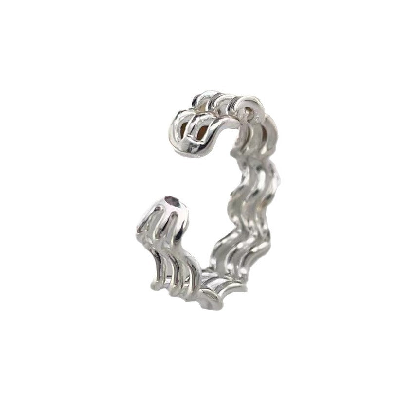 Type Geometric Wave Female Simple Fashion Rings