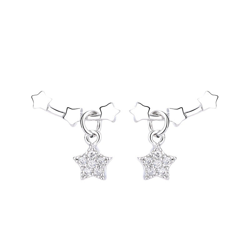Women's Fresh Pentagram Fashion Temperament Girlfriends Rhinestone Rings