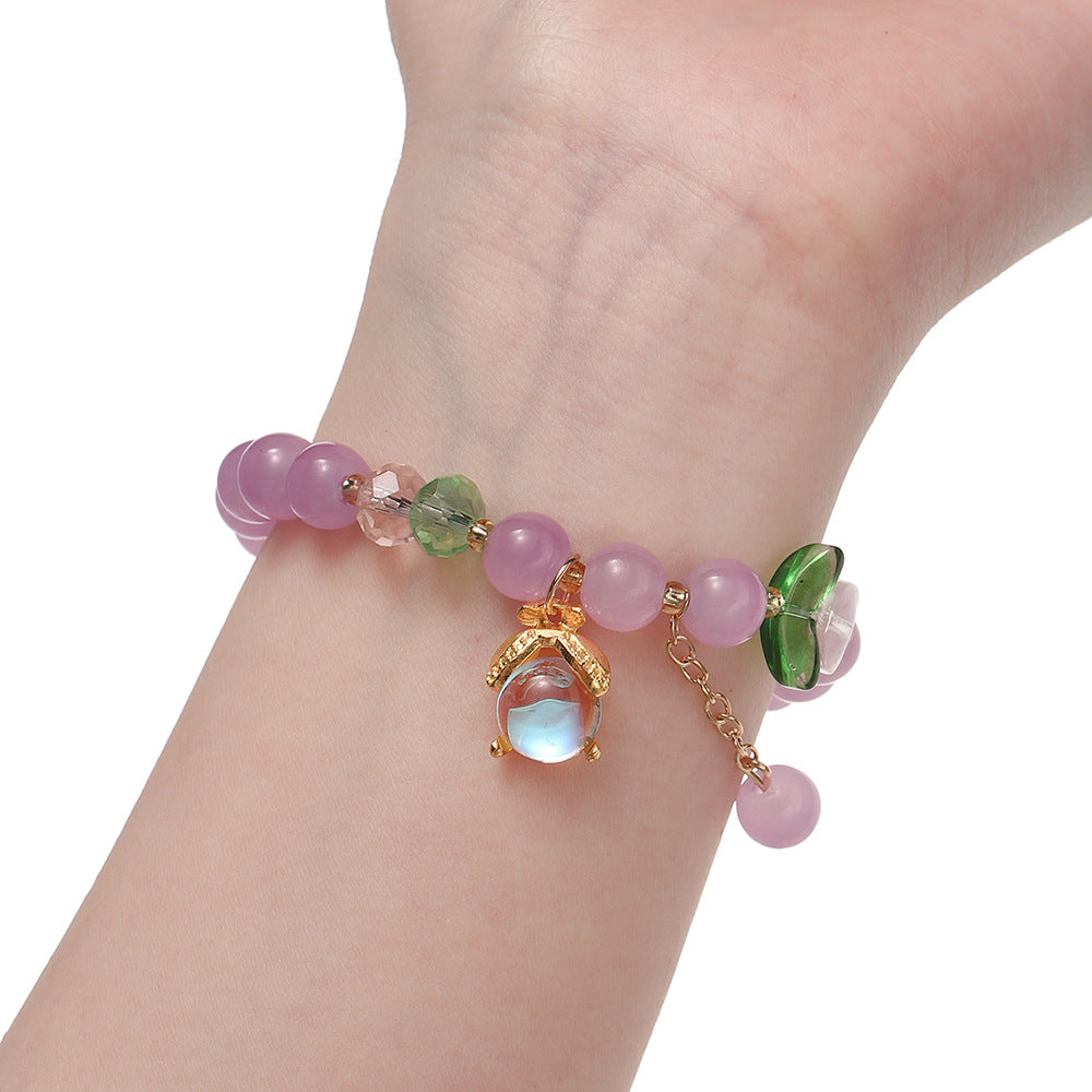 Glazing Bead Minority Simple Beaded Couple Bracelets