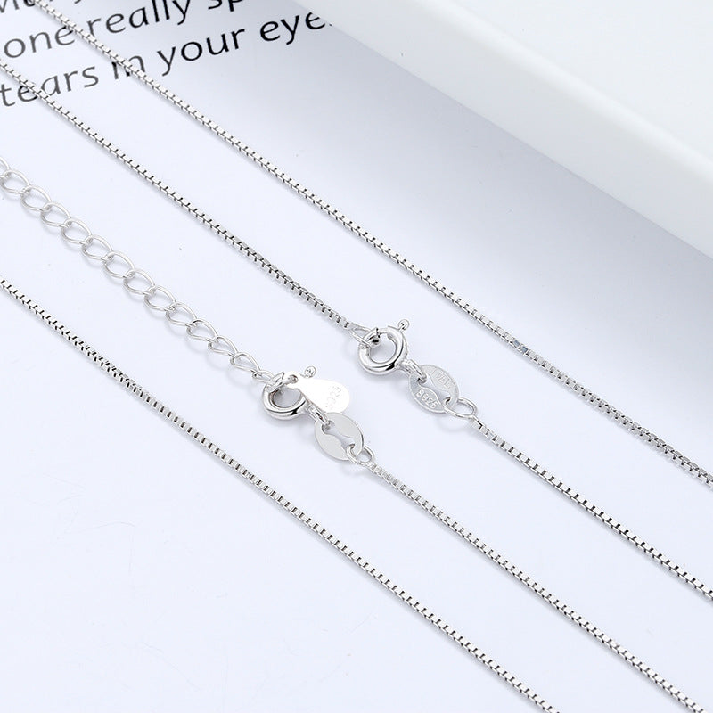 Sier Box Chain Italy Imported Keel Necklaces