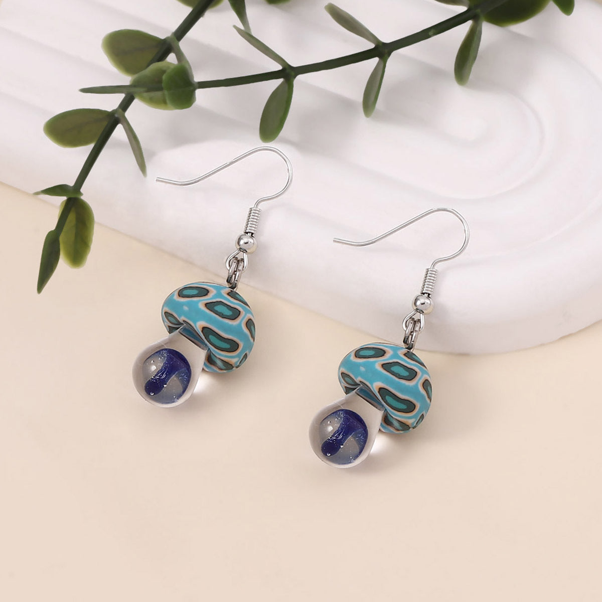Transparent Mushroom Unique Hooks Simple Trendy Pastoral Ear Hook