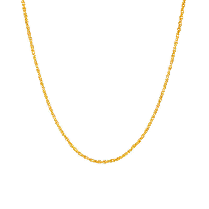 Women's & Men's Copper Alloy Choker Popular Retro Matching Universal Chain Fashion Woven Necklace