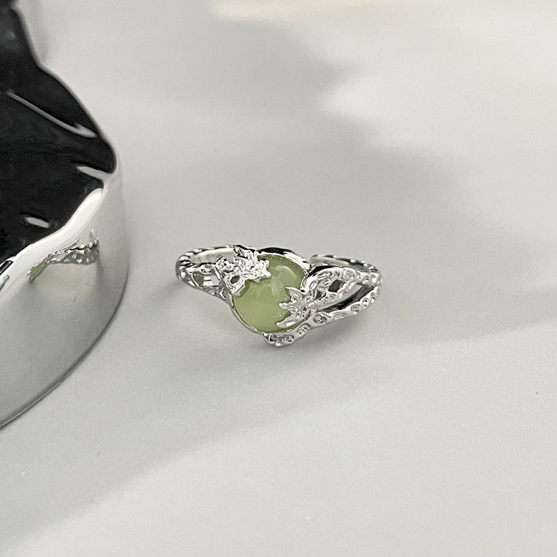 Women's Irregular Texture Rose Open National Fashion Rings