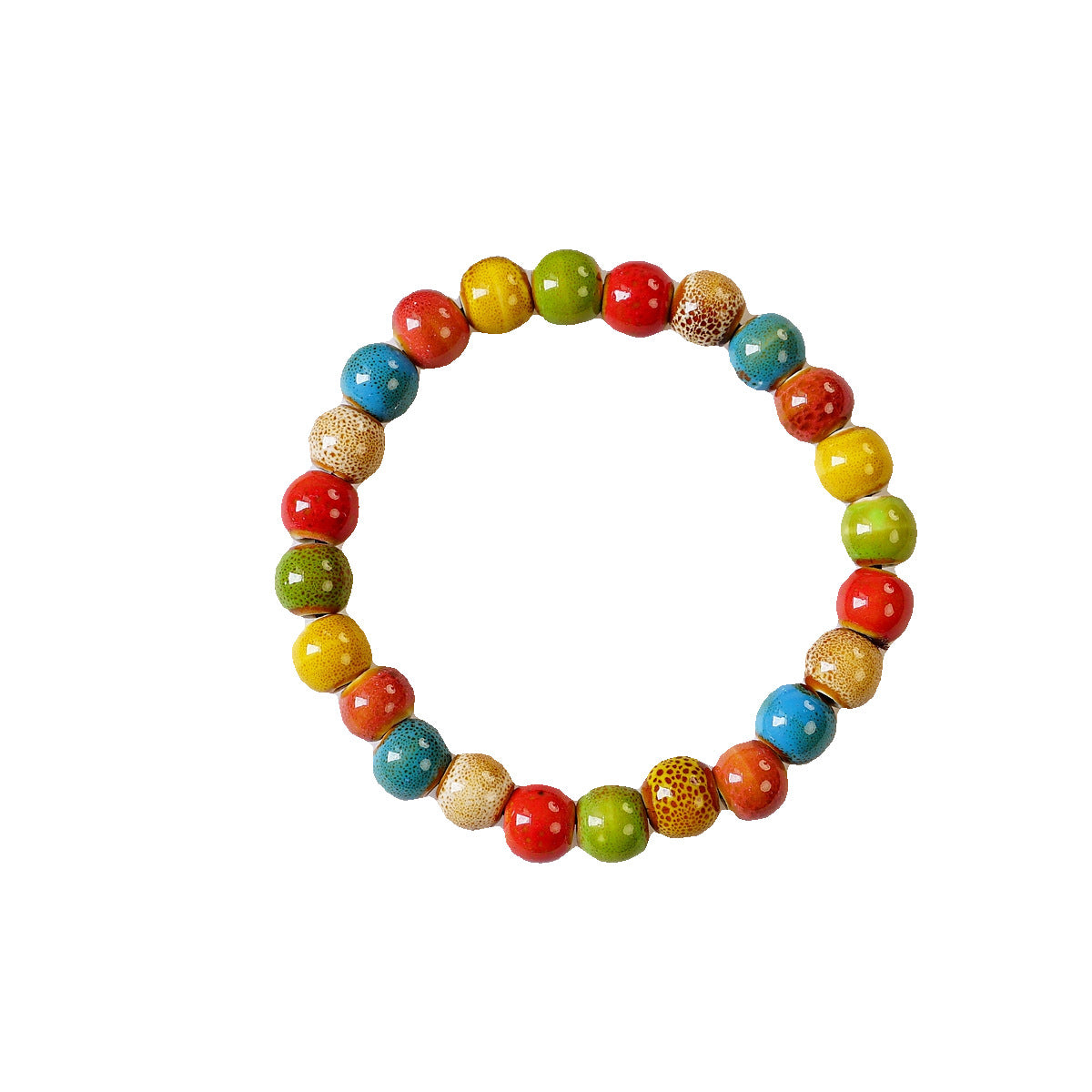 Ceramic Trinkets Flower Glaze Beads Characteristic Bracelets