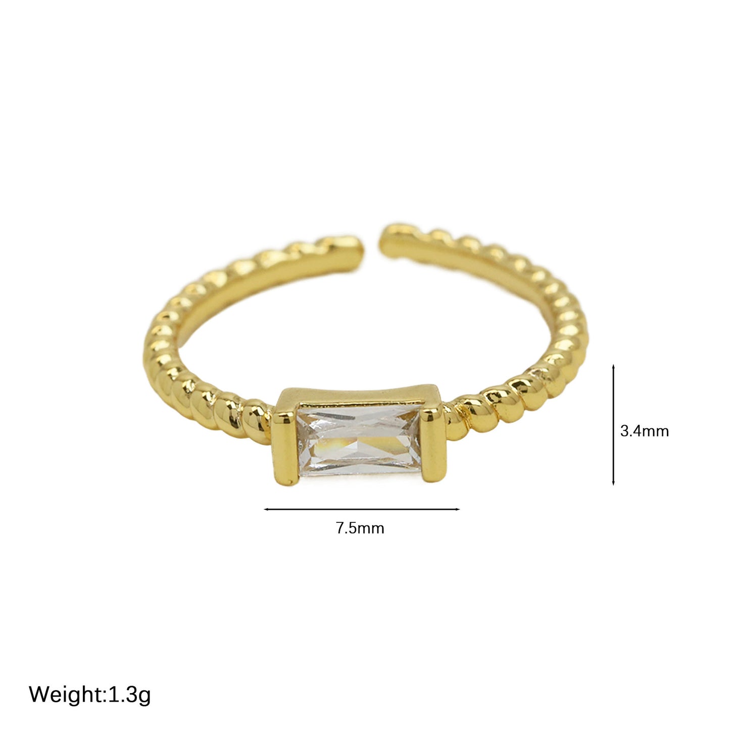 Square December Birthday Stone Simple Fashion Rings