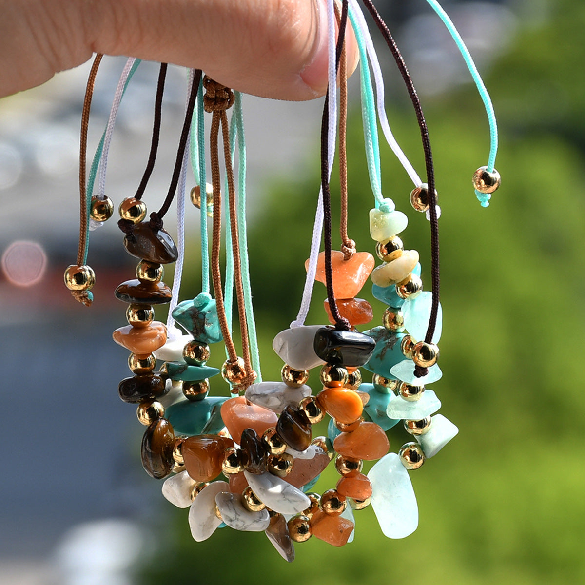 Hand-woven Irregular Gravel Beaded Crystal Bohemian Bracelets