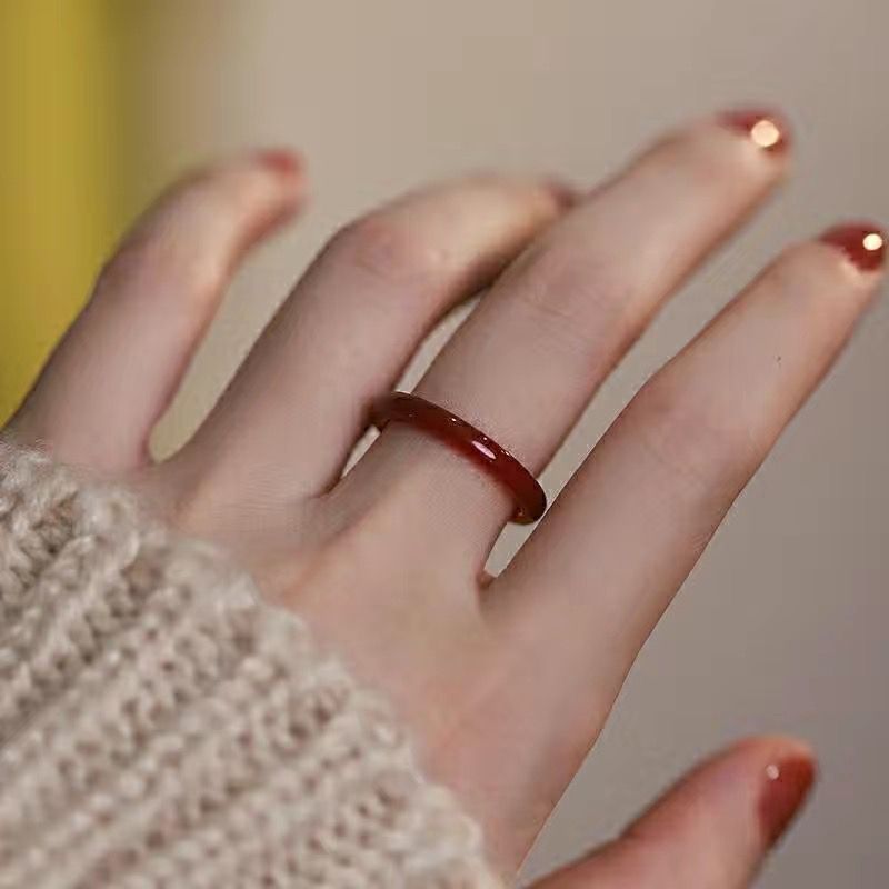 Jade National Style Fine Simple Fashion Rings